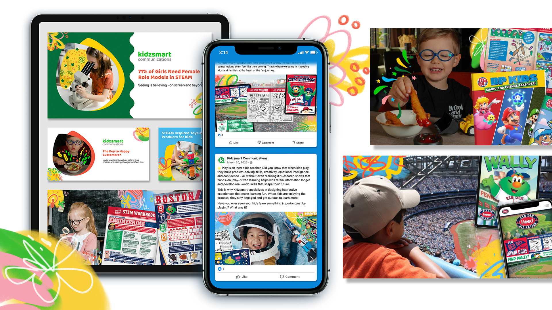 Kidzsmart social media posts mockups