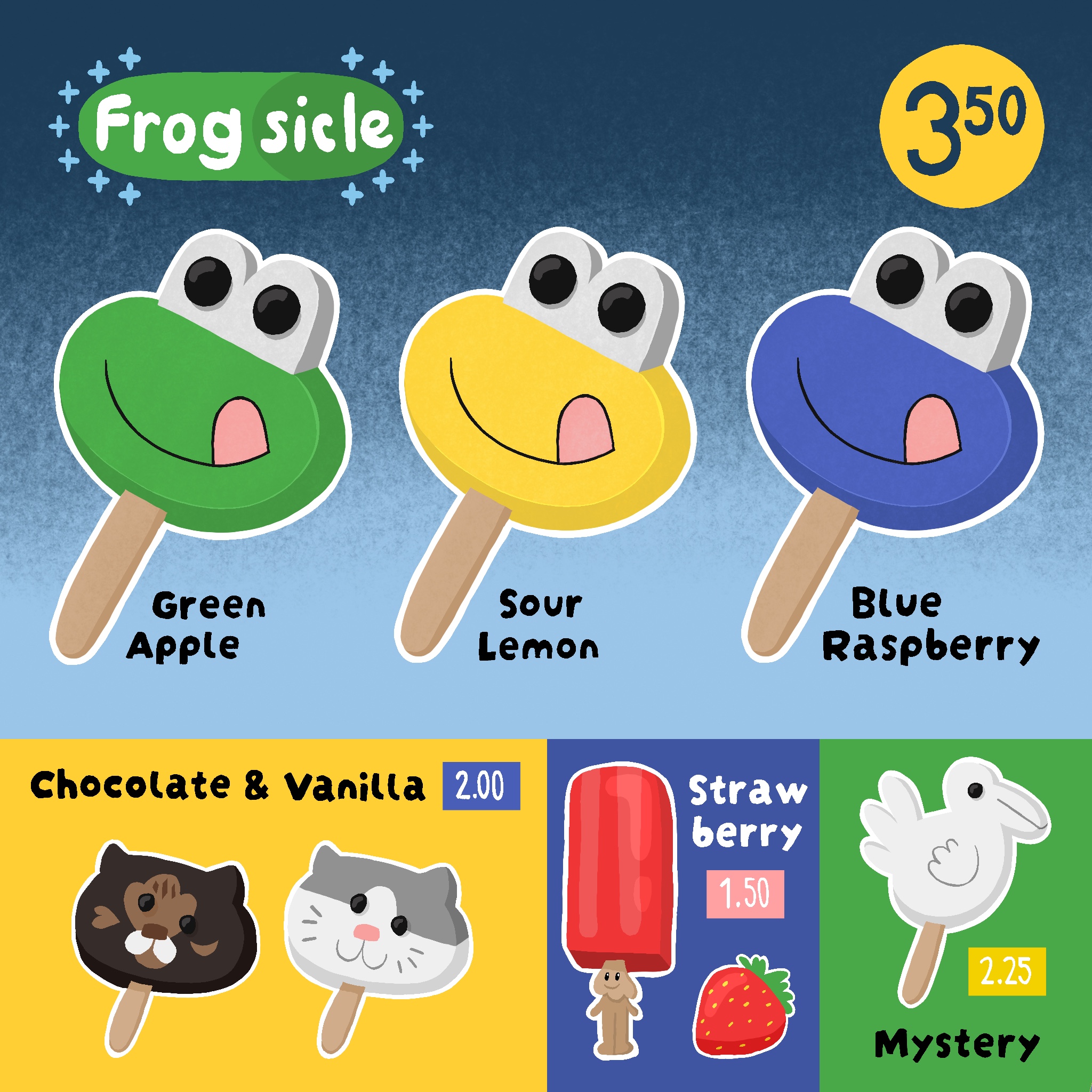 frog and cat themed popsicles