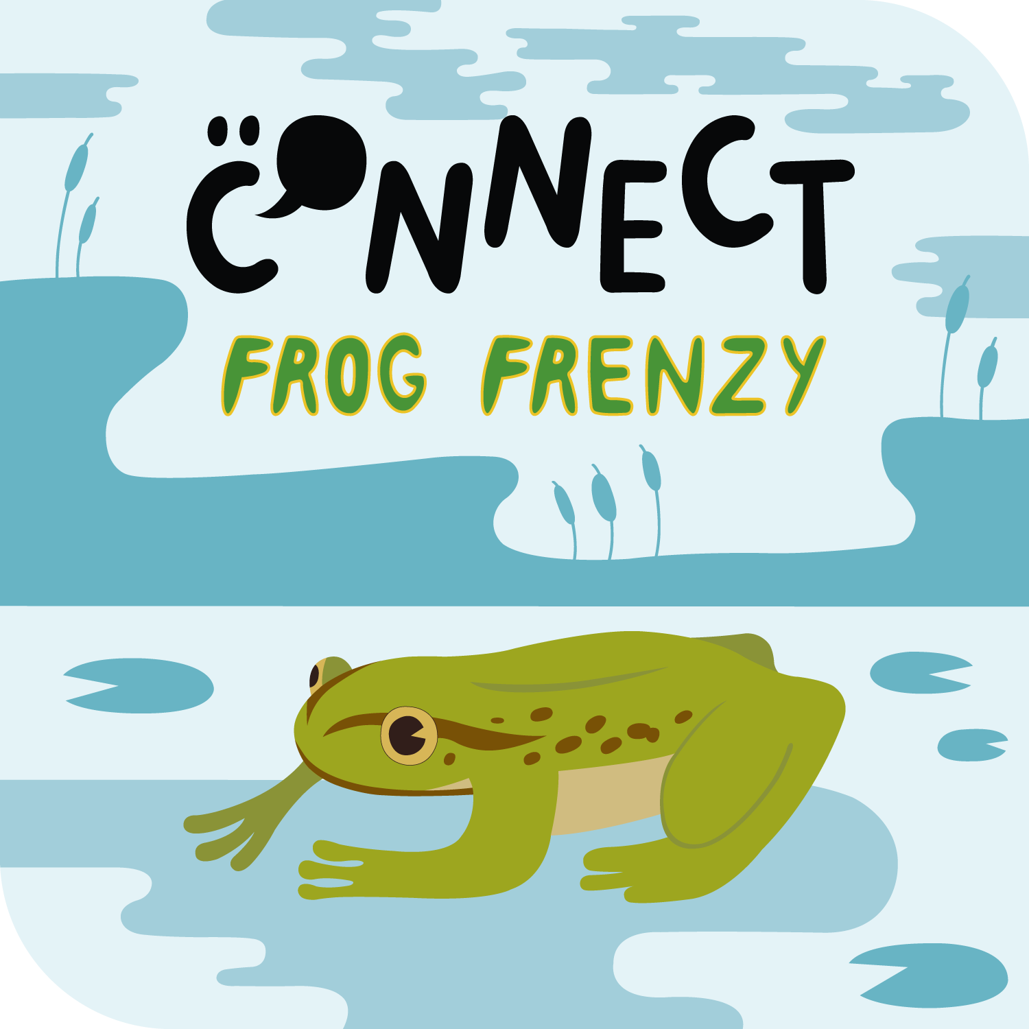 Connect magazine frog in pond